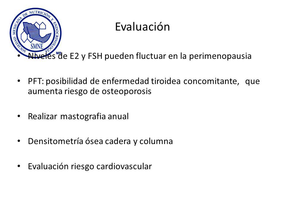 Evaluación Niveles de E2 y FSH pueden fluctuar en la perimenopausia