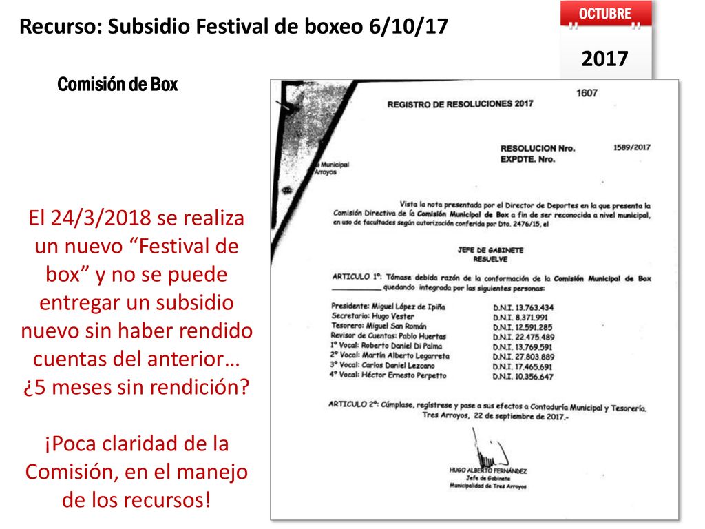 ¡Poca claridad de la Comisión, en el manejo de los recursos!
