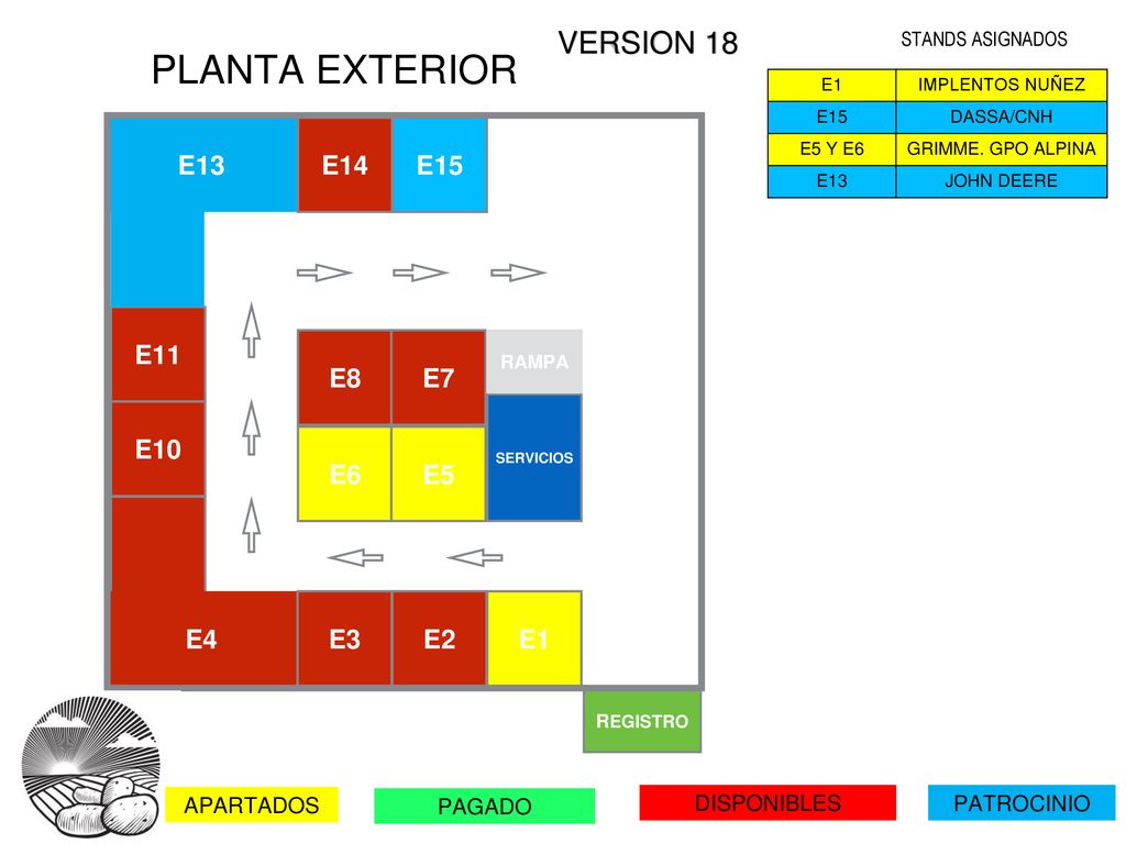 PLANTA EXTERIOR VERSION 18 E13 E14 E15 E11 E8 E7 E10 E6 E5 E4 E3 E2 E1