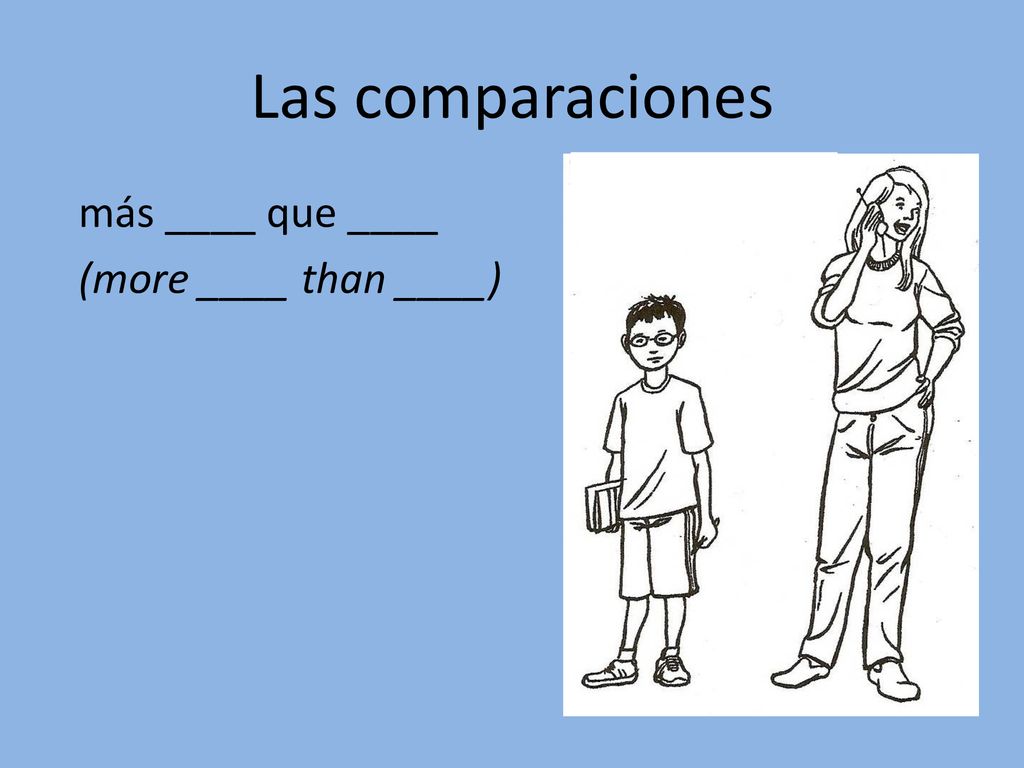 Las comparaciones más ____ que ____ (more ____ than ____)
