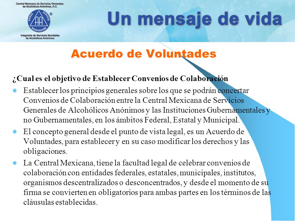 Acuerdo de Voluntades ¿Cual es el objetivo de Establecer Convenios de Colaboración