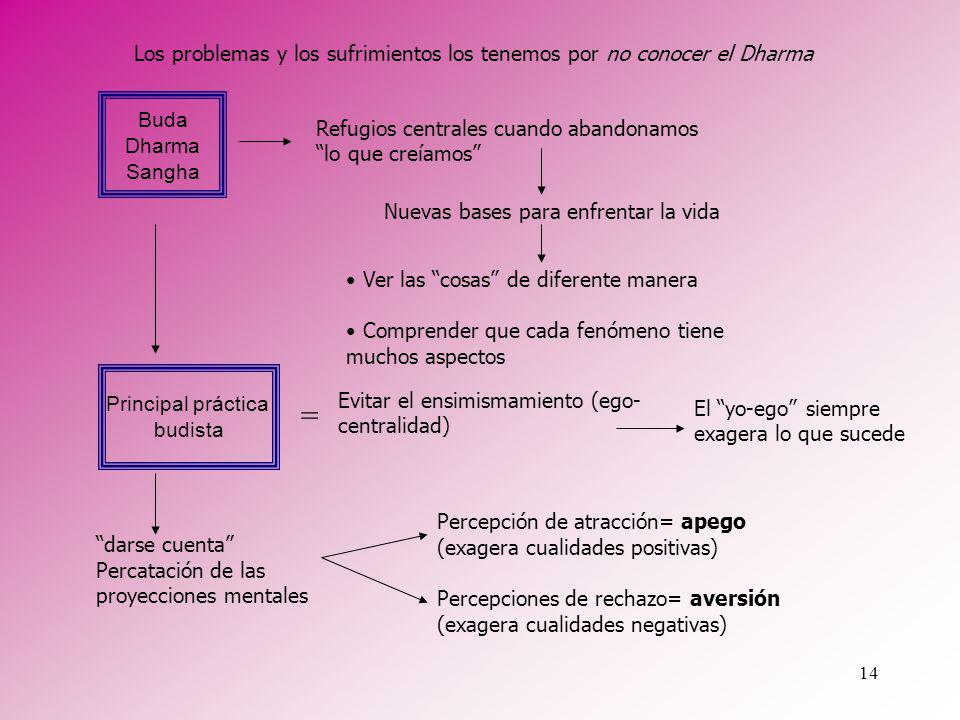 Los problemas y los sufrimientos los tenemos por no conocer el Dharma