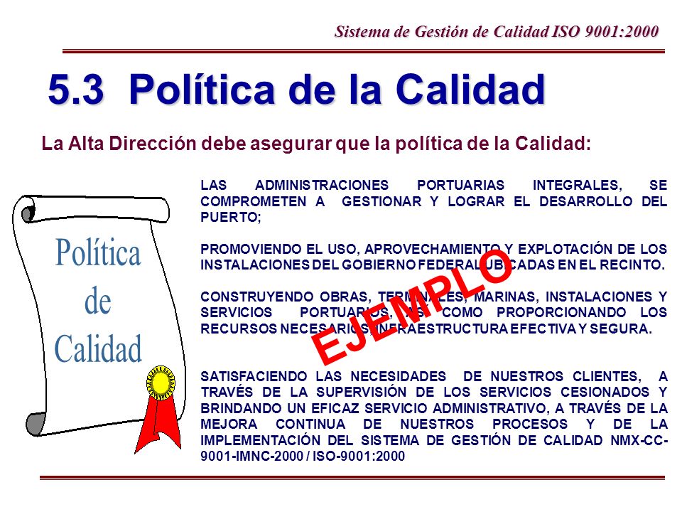 Ejemplos De Politica De Calidad Segun Iso 9001 Nuevo Ejemplo