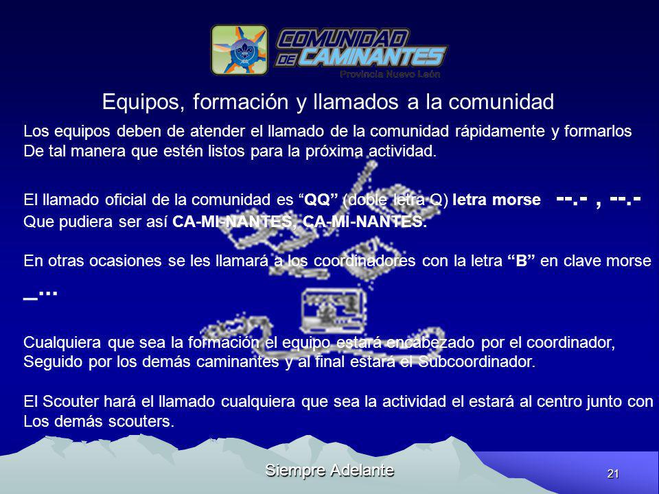 _... Equipos, formación y llamados a la comunidad