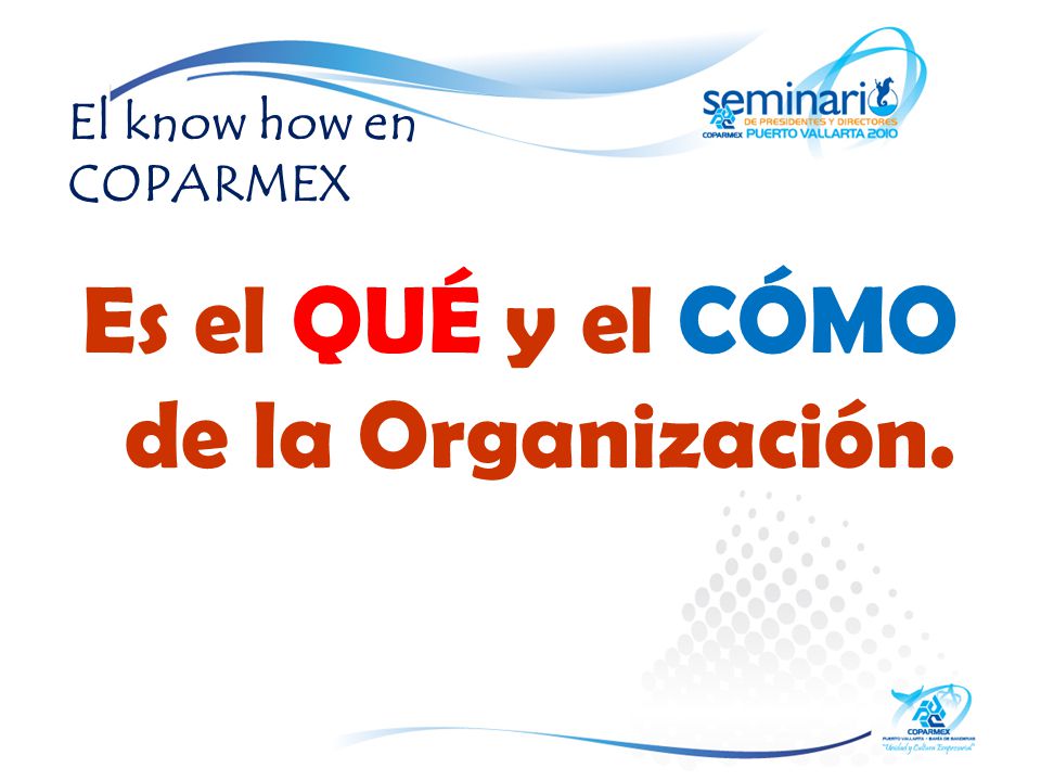 Es el QUÉ y el CÓMO de la Organización.
