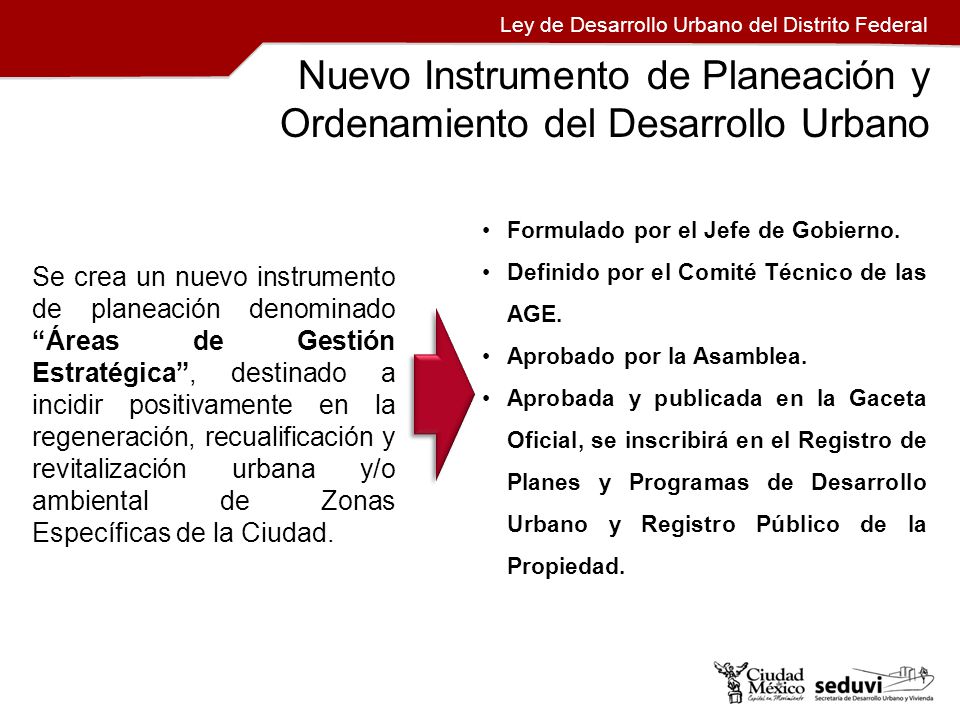 Nuevo Instrumento de Planeación y Ordenamiento del Desarrollo Urbano