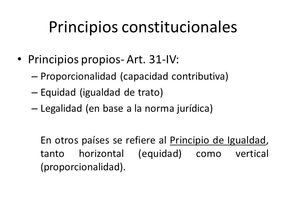 Principios constitucionales