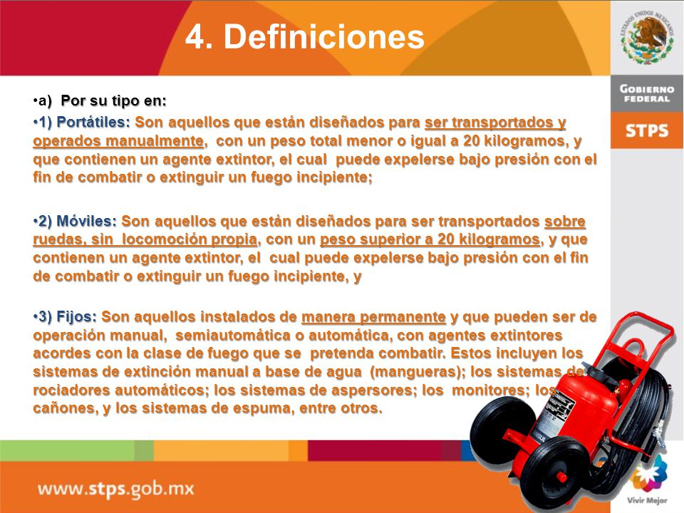 4. Definiciones a) Por su tipo en:
