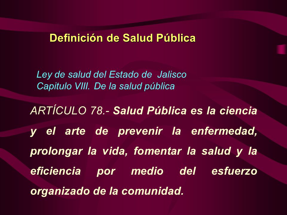 Definición de Salud Pública