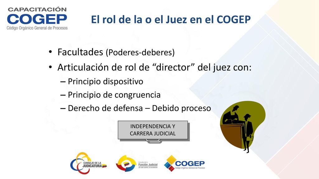 El rol de la o el Juez en el COGEP