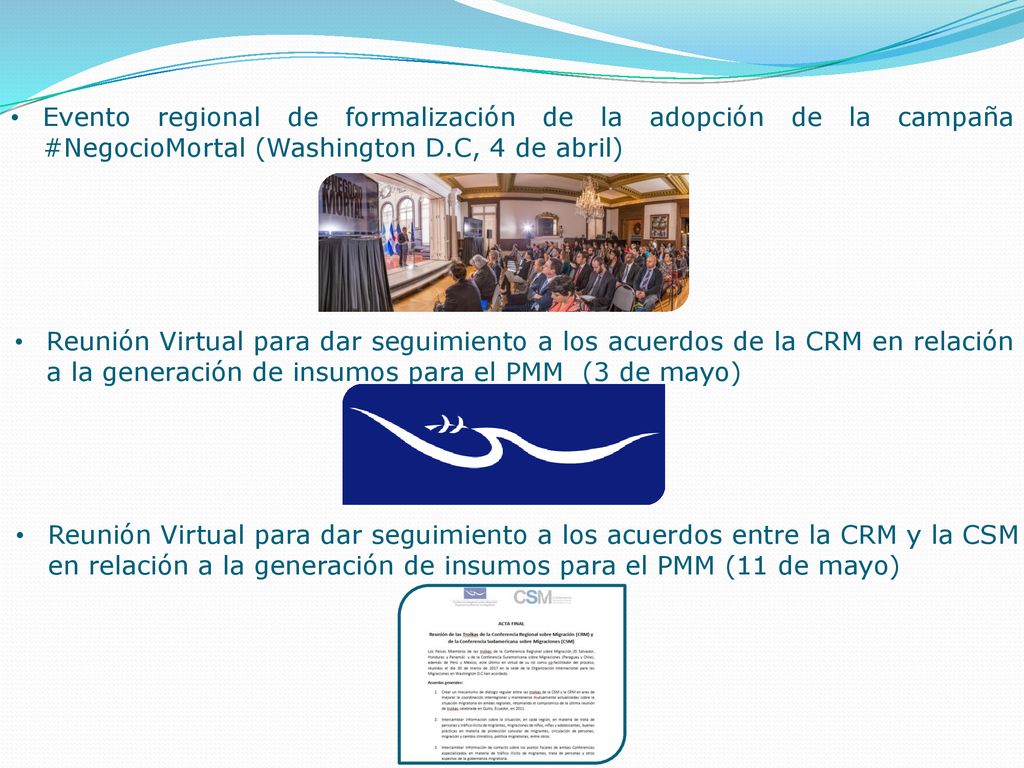 Evento regional de formalización de la adopción de la campaña #NegocioMortal (Washington D.C, 4 de abril)