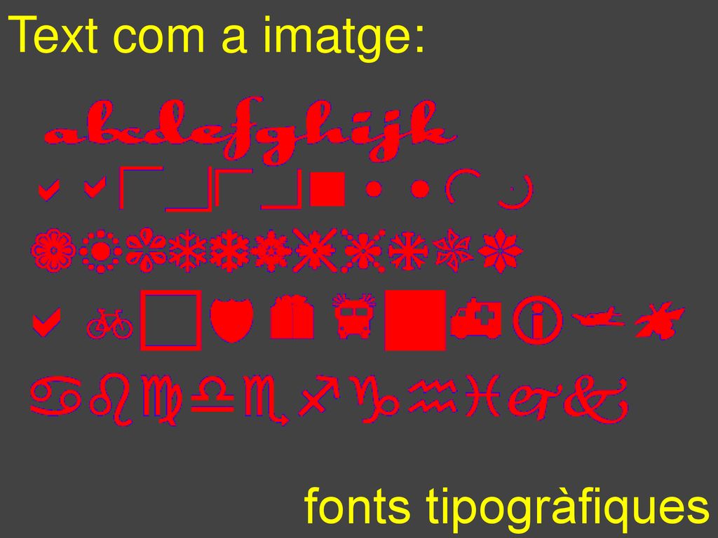 Text com a imatge: fonts tipogràfiques