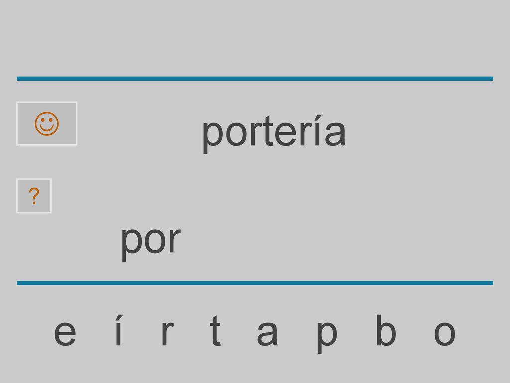  portería por e í r t a p b o