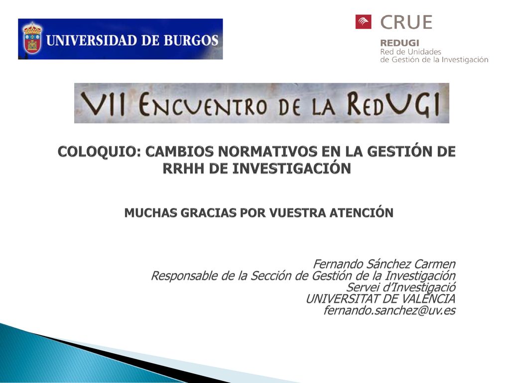 COLOQUIO: CAMBIOS NORMATIVOS EN LA GESTIÓN DE RRHH DE INVESTIGACIÓN