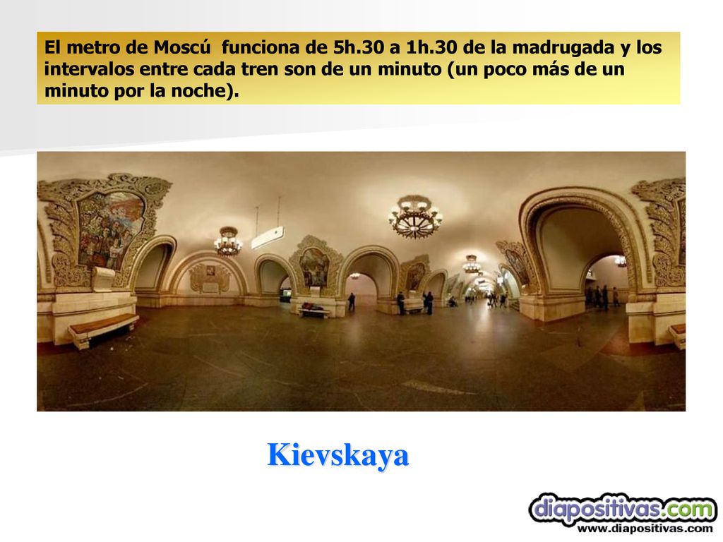 El metro de Moscú funciona de 5h. 30 a 1h