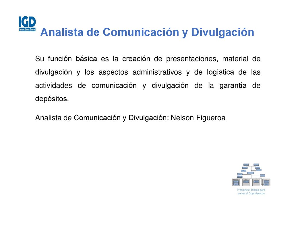 Analista de Comunicación y Divulgación