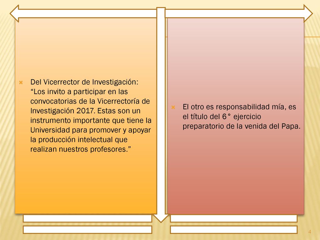 Del Vicerrector de Investigación: Los invito a participar en las convocatorias de la Vicerrectoría de Investigación Estas son un instrumento importante que tiene la Universidad para promover y apoyar la producción intelectual que realizan nuestros profesores.