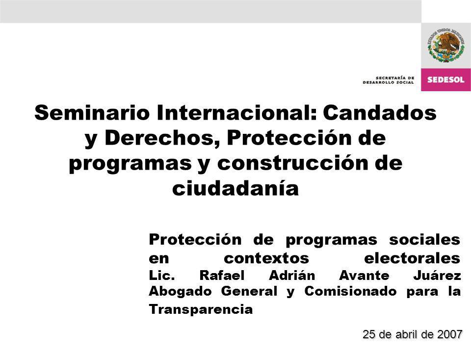 Seminario Internacional: Candados y Derechos, Protección de programas y construcción de ciudadanía
