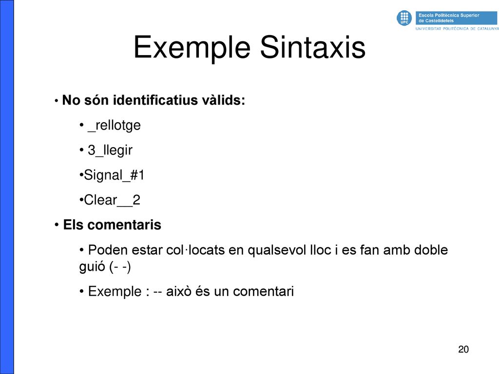 Exemple Sintaxis _rellotge 3_llegir Signal_#1 Clear__2 Els comentaris