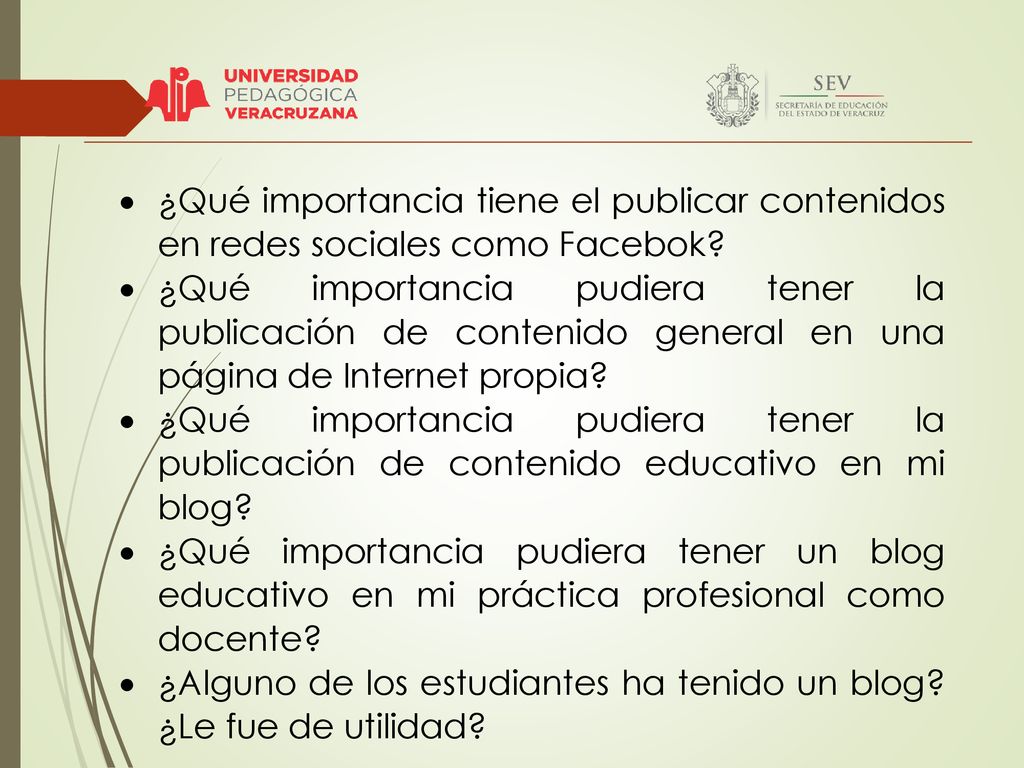 ¿Qué importancia tiene el publicar contenidos en redes sociales como Facebok