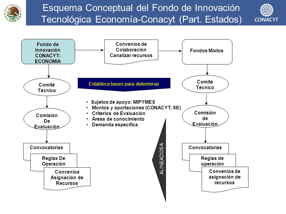 Esquema Conceptual del Fondo de Innovación Tecnológica Economía-Conacyt (Part. Estados)