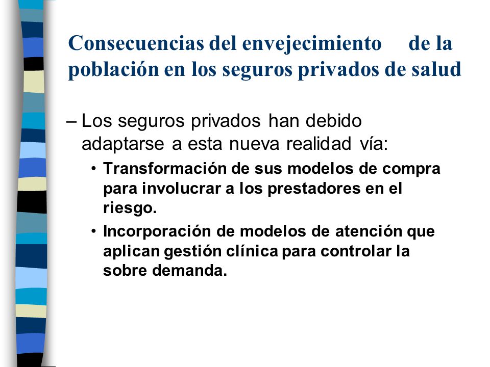 Consecuencias del envejecimiento de la población en los seguros privados de salud