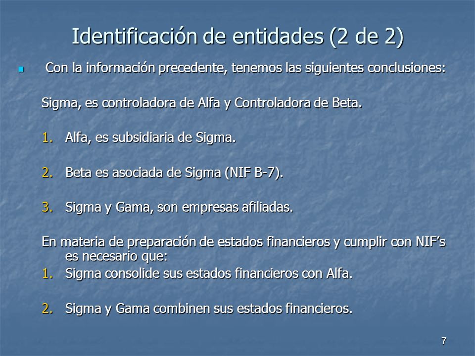 Identificación de entidades (2 de 2)