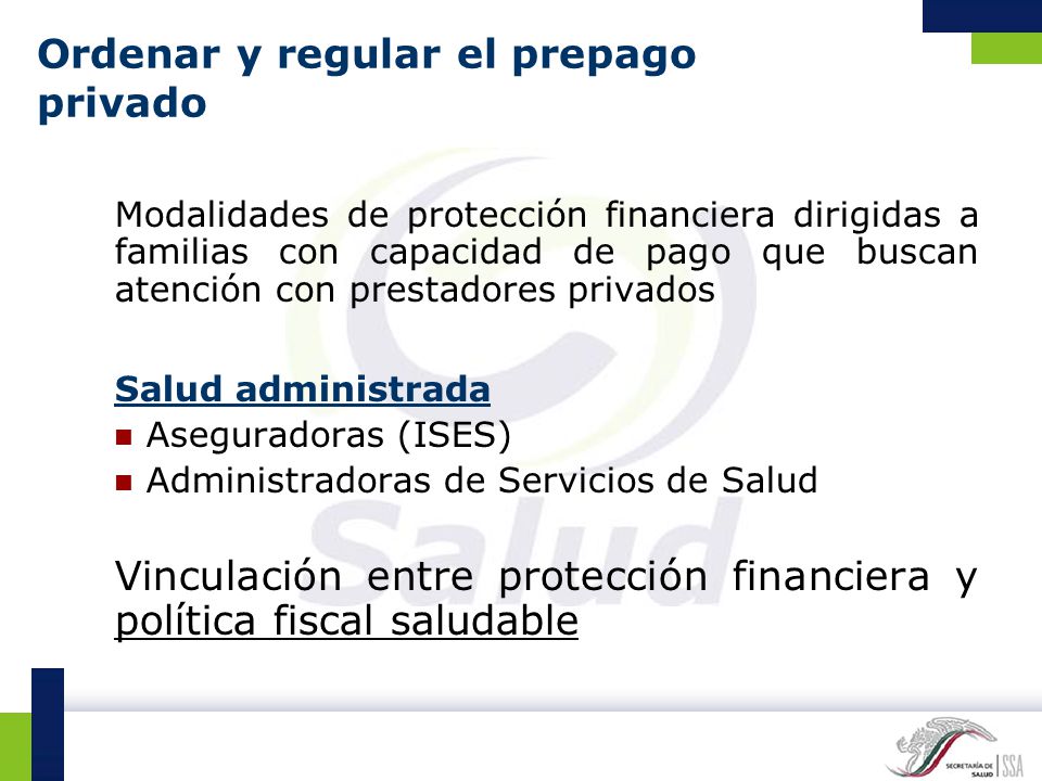 Ordenar y regular el prepago privado