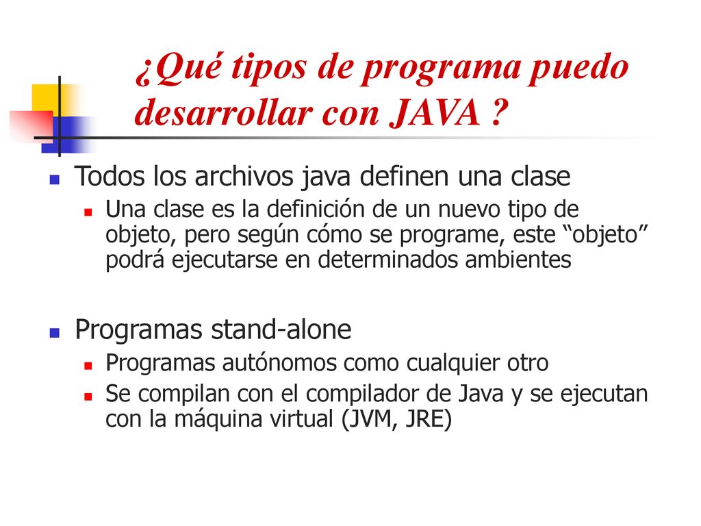 ¿Qué tipos de programa puedo desarrollar con JAVA
