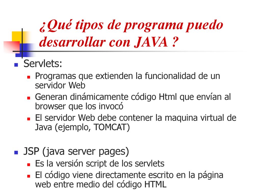 ¿Qué tipos de programa puedo desarrollar con JAVA