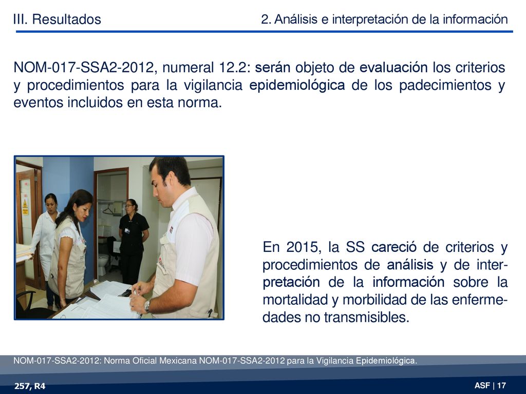 III. Resultados 2. Análisis e interpretación de la información.