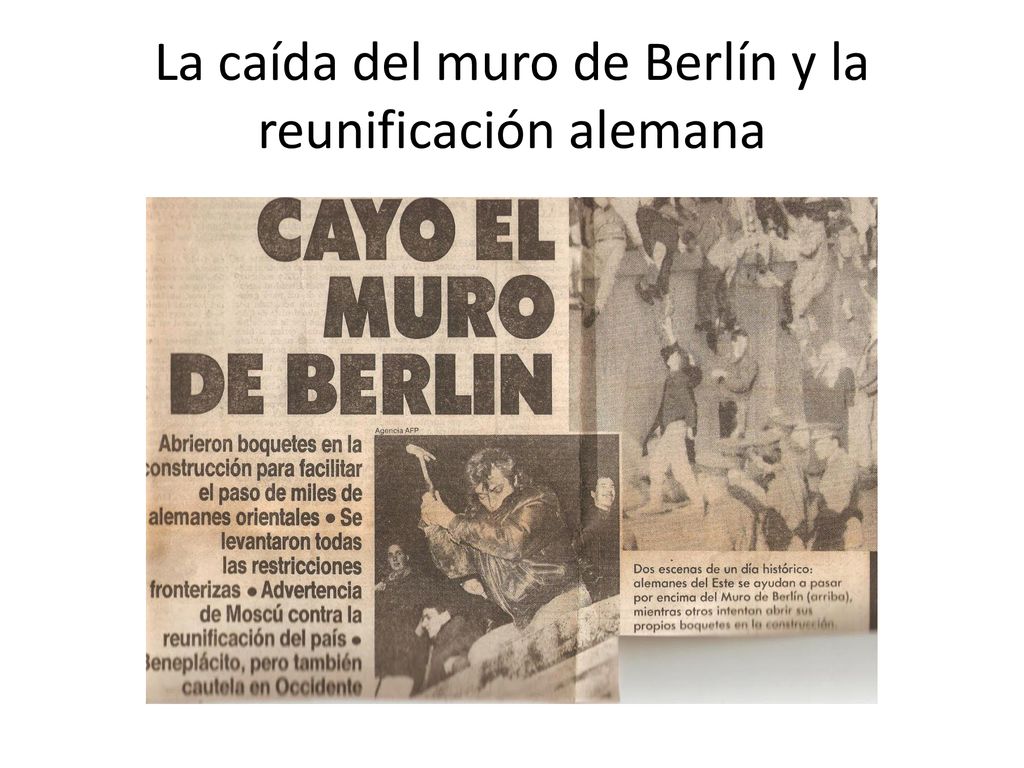 La caída del muro de Berlín y la reunificación alemana