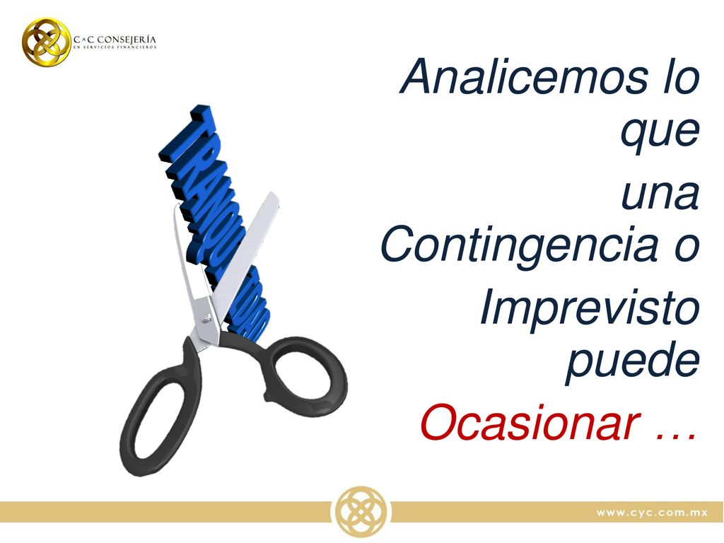 Analicemos lo que una Contingencia o Imprevisto puede Ocasionar …