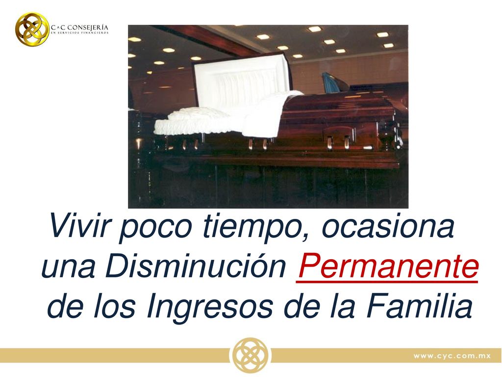 Vivir poco tiempo, ocasiona una Disminución Permanente de los Ingresos de la Familia