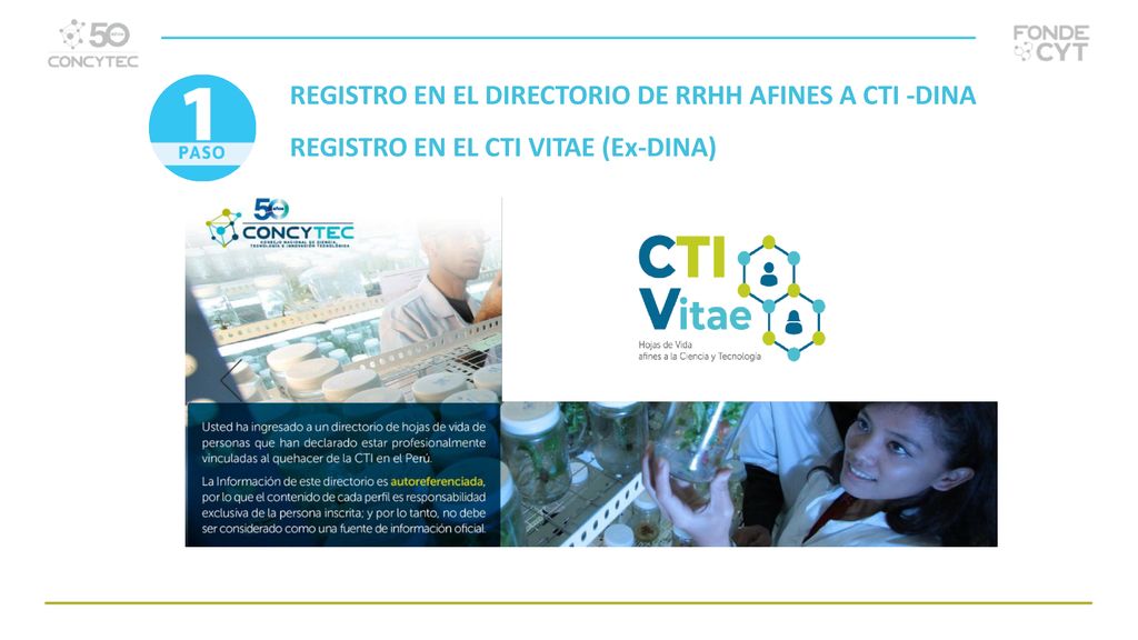 REGISTRO EN EL DIRECTORIO DE RRHH AFINES A CTI -DINA