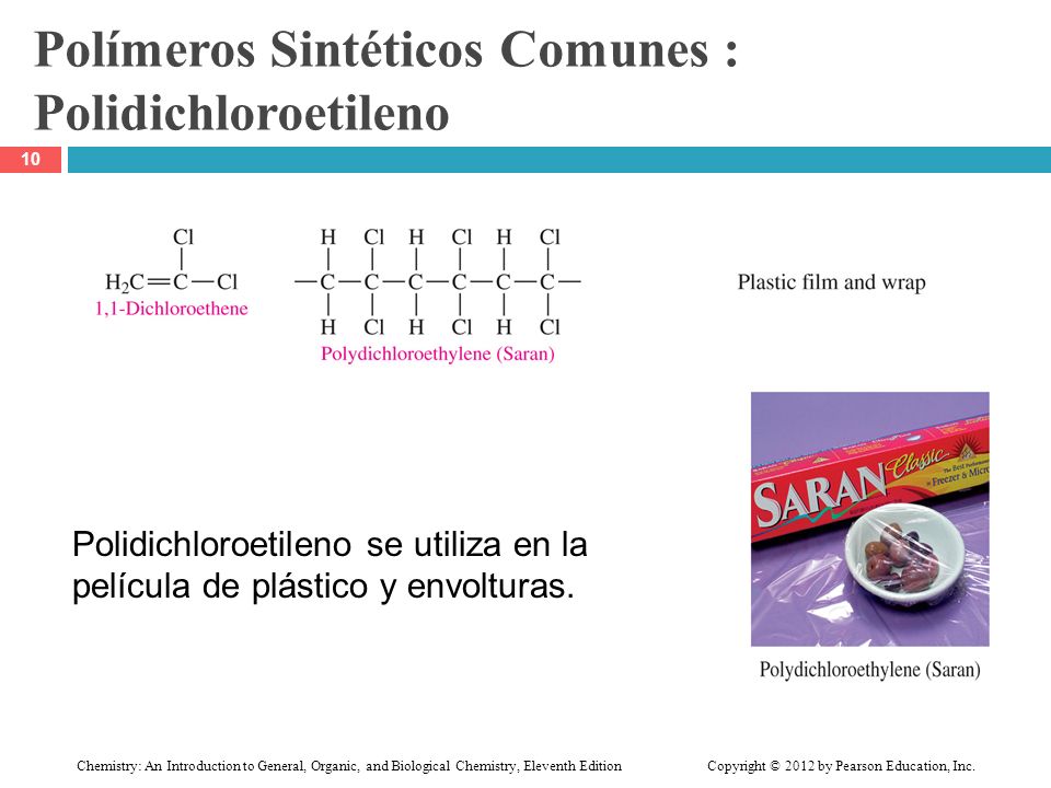 Polímeros Sintéticos Comunes : Polidichloroetileno