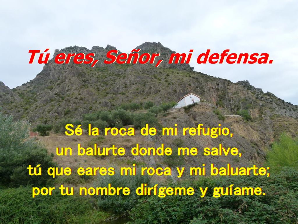 un balurte donde me salve, tú que eares mi roca y mi baluarte;