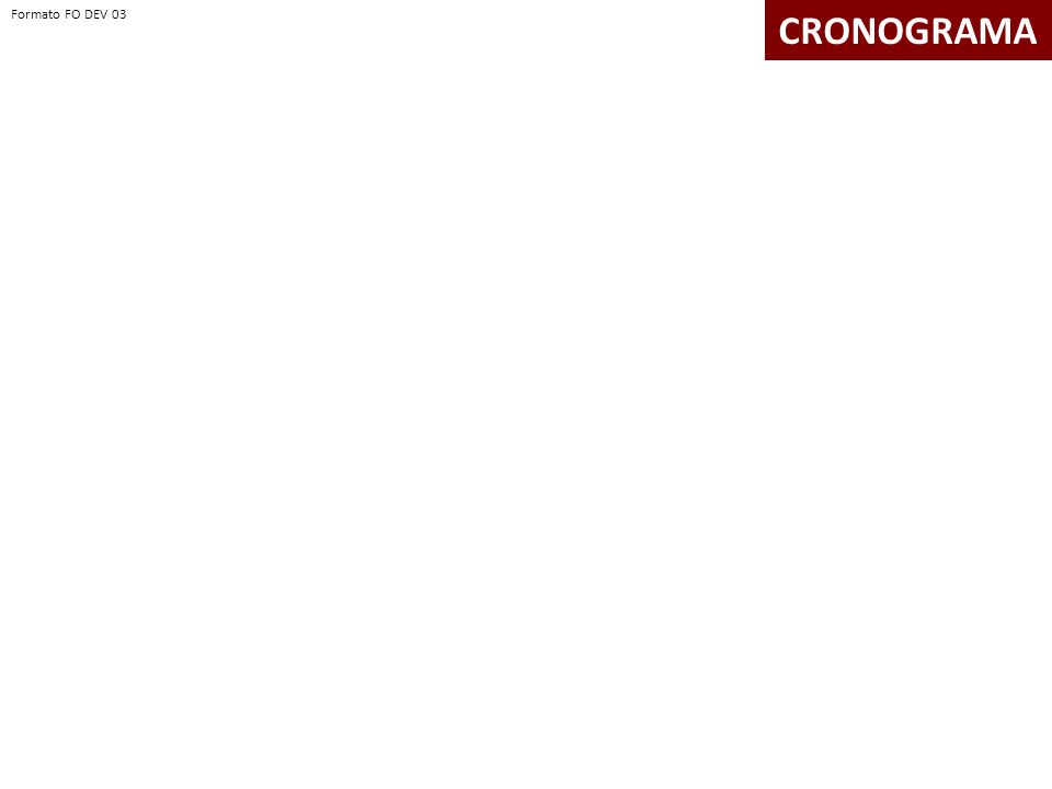Formato FO DEV 03 Formato FO DEV 03 CRONOGRAMA Formato FO DEV 03