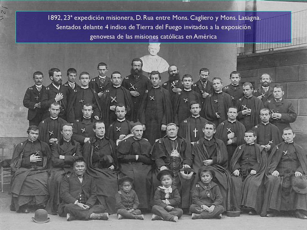 1892, 23ª expedición misionera, D. Rua entre Mons. Cagliero y Mons