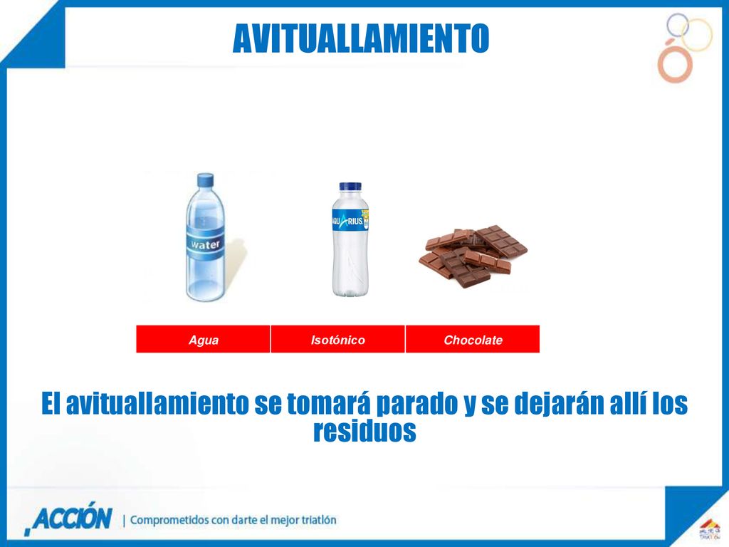 El avituallamiento se tomará parado y se dejarán allí los residuos