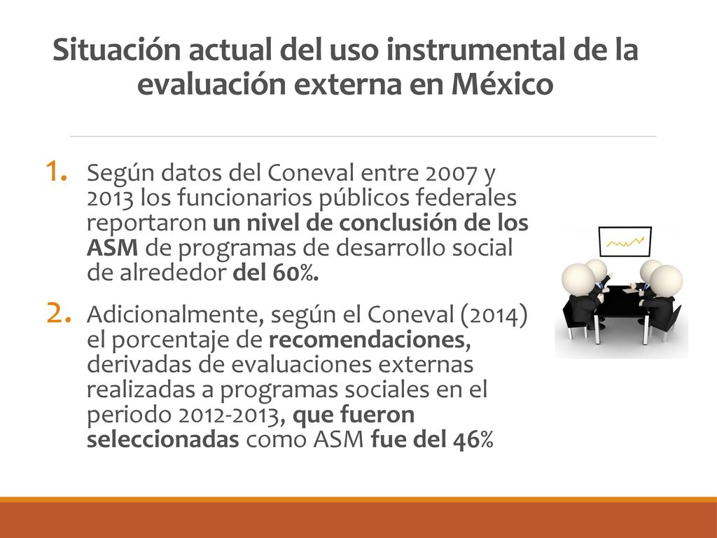 Situación actual del uso instrumental de la evaluación externa en México