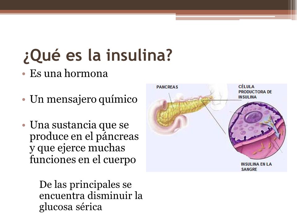 ¿Qué es la insulina Es una hormona Un mensajero químico