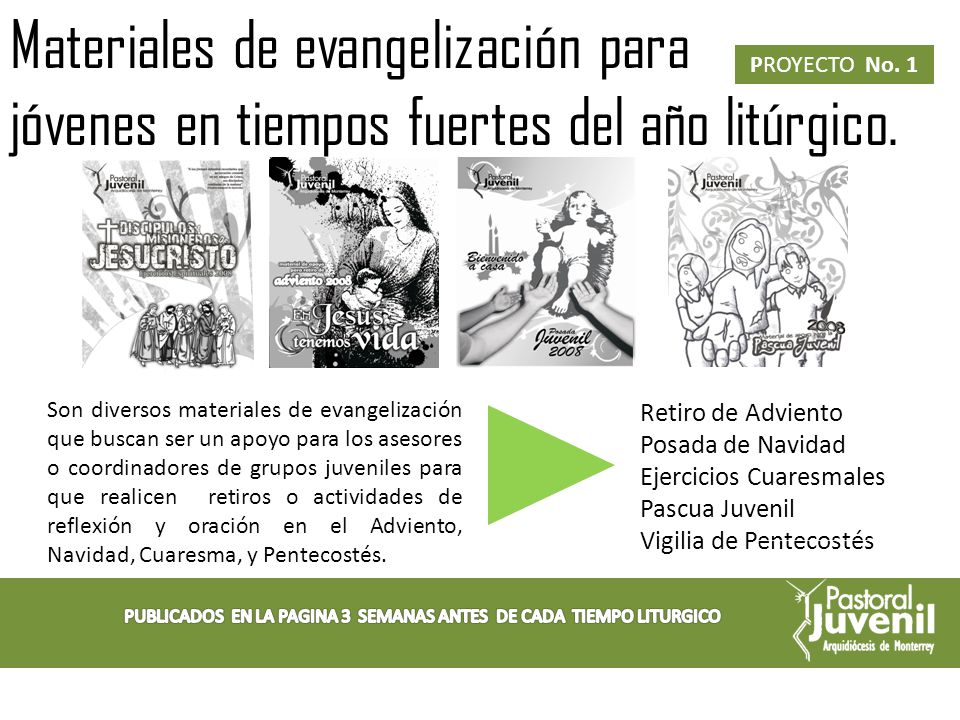 PUBLICADOS EN LA PAGINA 3 SEMANAS ANTES DE CADA TIEMPO LITURGICO