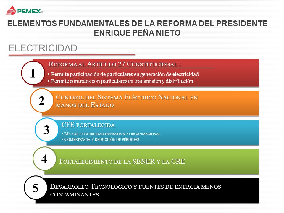 ELEMENTOS FUNDAMENTALES DE LA REFORMA DEL PRESIDENTE ENRIQUE PEÑA NIETO