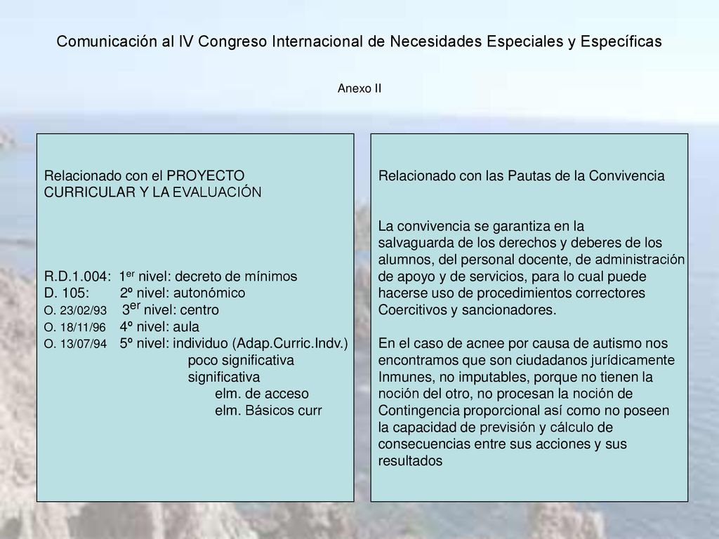Comunicación al IV Congreso Internacional de Necesidades Especiales y Específicas