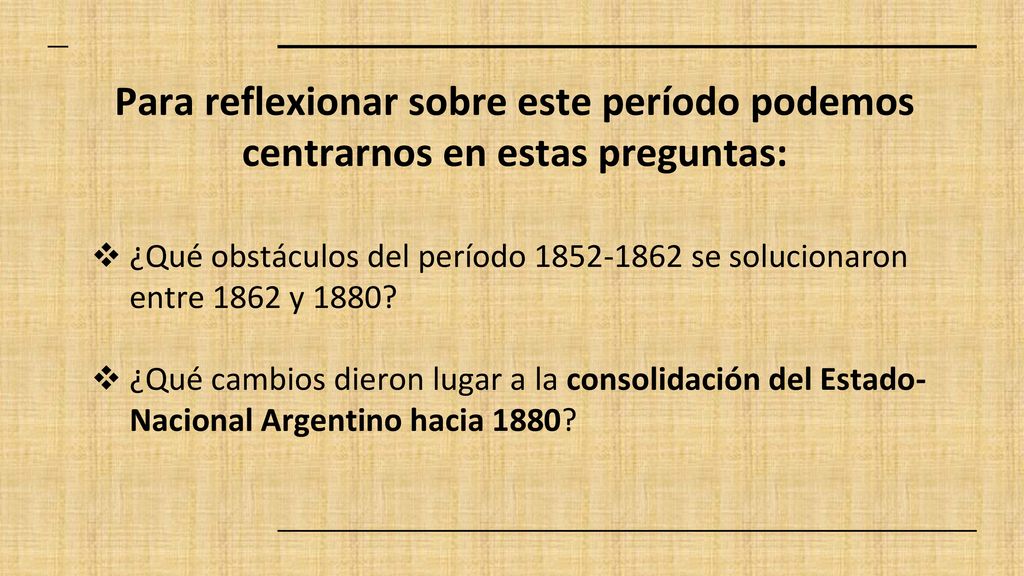 Para reflexionar sobre este período podemos centrarnos en estas preguntas: