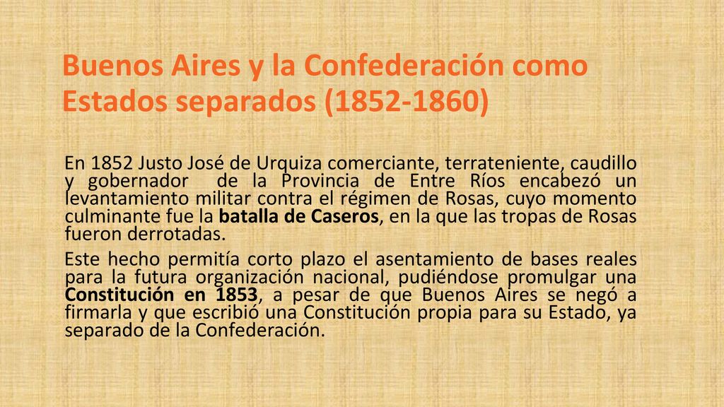 Buenos Aires y la Confederación como Estados separados ( )