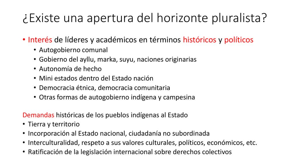¿Existe una apertura del horizonte pluralista