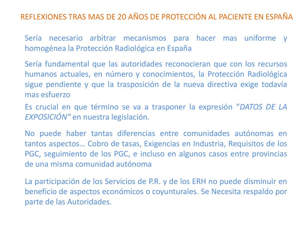 REFLEXIONES TRAS MAS DE 20 AÑOS DE PROTECCIÓN AL PACIENTE EN ESPAÑA
