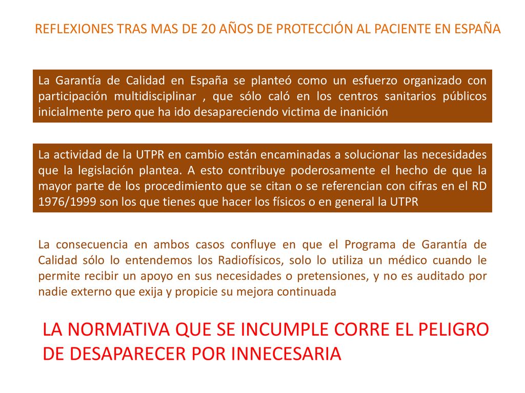 REFLEXIONES TRAS MAS DE 20 AÑOS DE PROTECCIÓN AL PACIENTE EN ESPAÑA